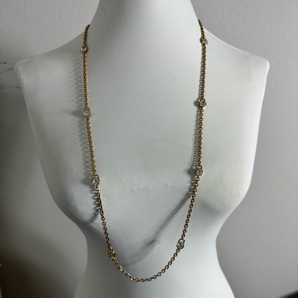 Michael Kors gold tone padlock necklace. Rare